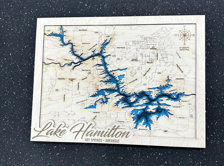 3D Laser-Carved Lake Signs & Custom Lake Gifts | Handmade in Hot Springs