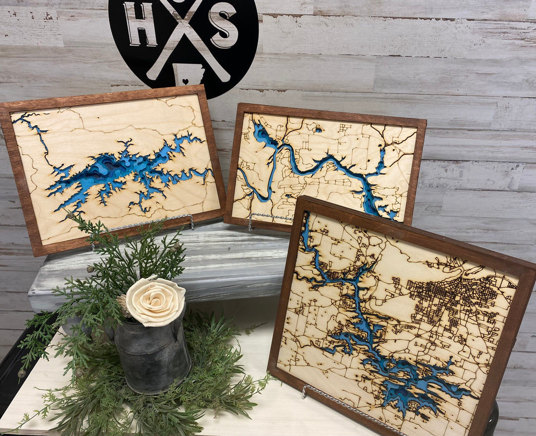 3D Laser-Carved Lake Signs & Custom Lake Gifts | Handmade in Hot Springs