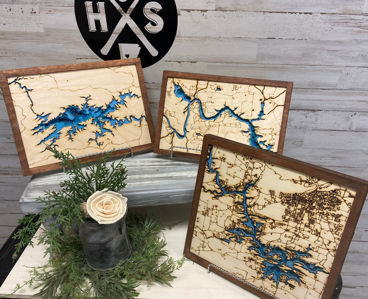 3D Laser-Carved Lake Signs & Custom Lake Gifts | Handmade in Hot Springs
